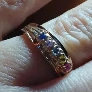 Gold-plated Mother's ring. yellow